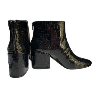 Katy Perry The Hudson Croco Embossed Ankle Bootie Size 9.5 M New